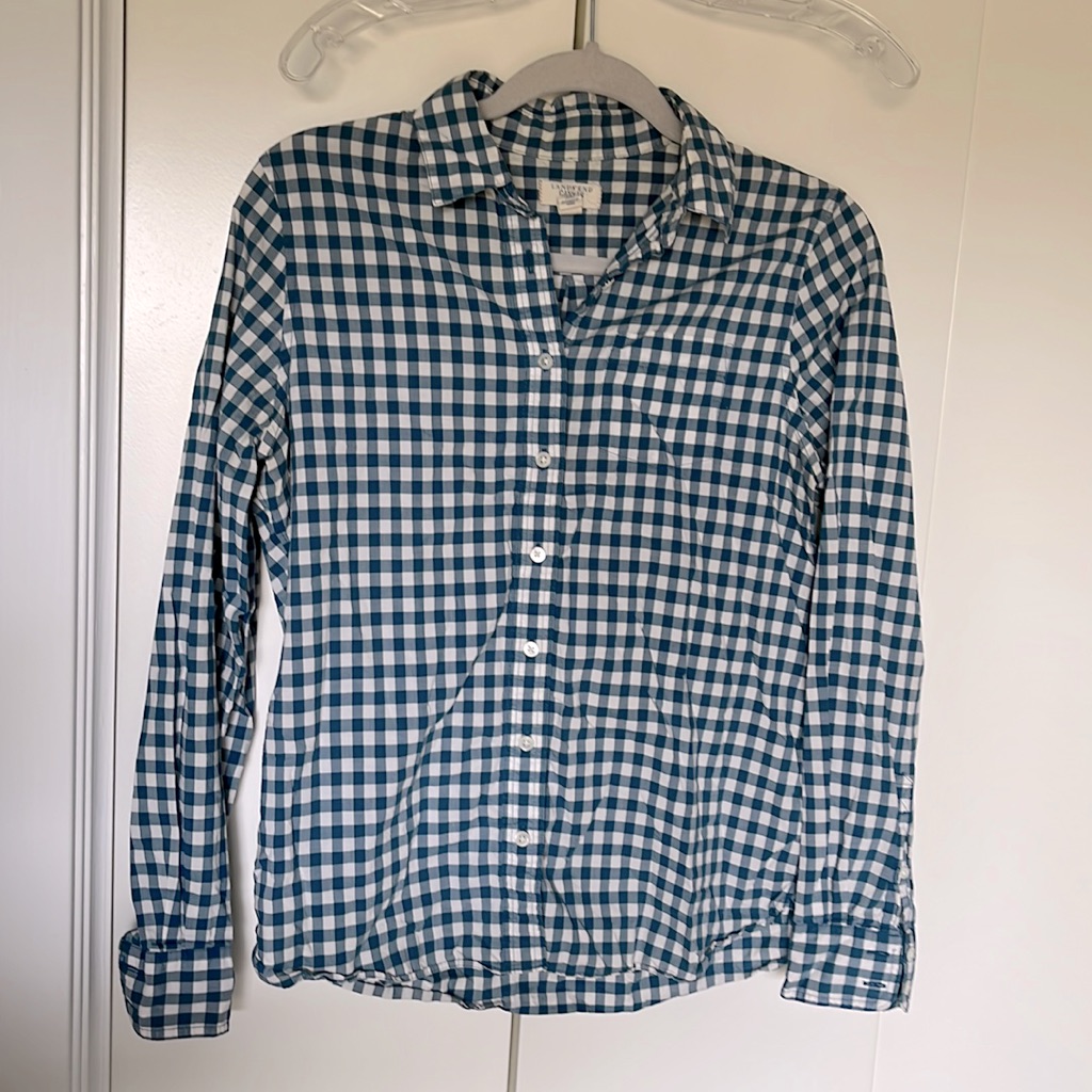 Lands End Gingham Button Down